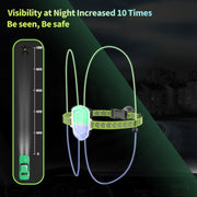 LED Running Lights Outdoor Sports Walking Riding Warning Lighting Vest Night Running Night Fishing Lights(White)