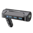 SHUNWEI SD-1920 120W PD18W+5A 3-Port USB Car Multifunctional Rotatable Fast Charger(Black) - Car Charger by SHUNWEI | Online Shopping South Africa | PMC TechLife | Buy Now Pay Later Mobicred