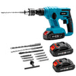 HILDA 12pcs /Set Li-Ion Power Hammer Electrical Impact Drill, Model: 2 Battery+1 Charger US Plug - free shipping - PMc TechLife - Order now!