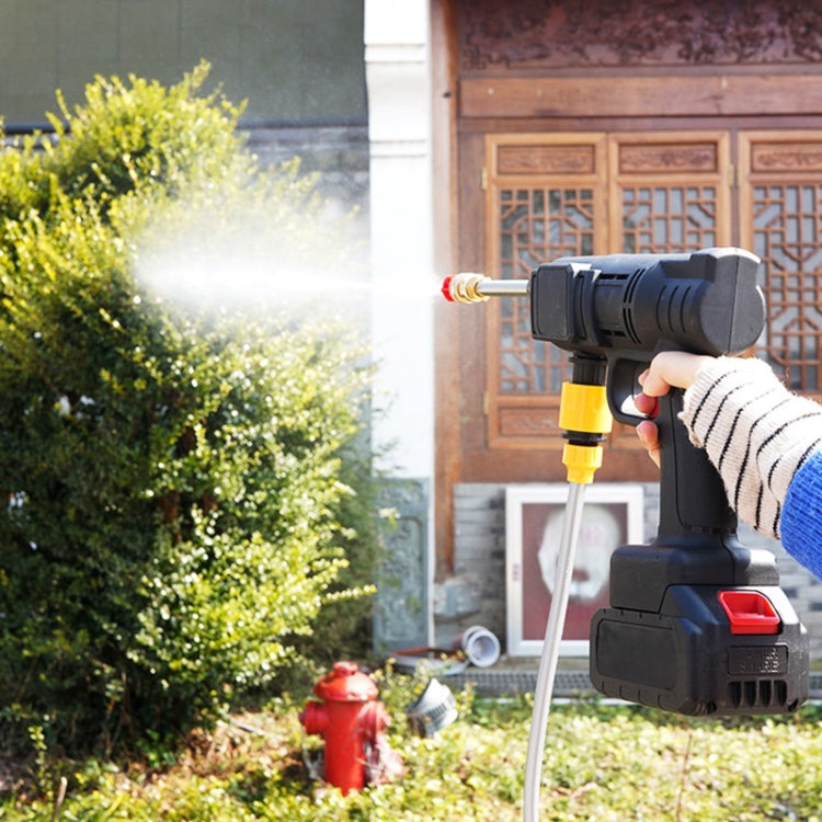 HILDA 21V High Pressure Water Torch Lithium Car Washer Plastic Package, Model: EU Plug + 1 Battery