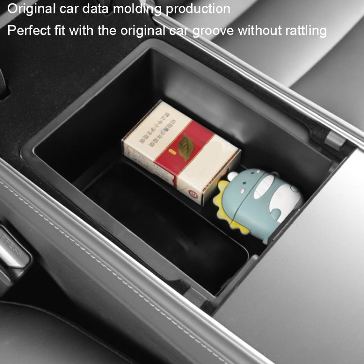 For Tesla Model 3 / Y Silicone Double Layer Storage Small Ice Box, Style: Rear Center No Separation (Black) - Stowing Tidying by PMC TechLife | Online Shopping South Africa | PMC TechLife | Buy Now Pay Later Mobicred