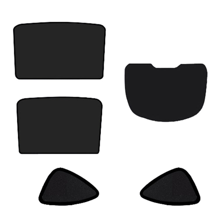 5pcs /Set For Tesla Model Y Ice Crystal Sunshade Car Roof Front And Rear Sunroof Shade(Black) - Window Foils & Solar Protection by PMC TechLife | Online Shopping South Africa | PMC TechLife | Buy Now Pay Later Mobicred