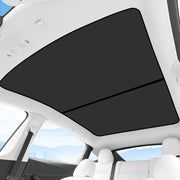 4pcs /Set For Tesla Model Y Ice Crystal Sunshade Car Roof Front And Rear Sunroof Shade(Beige)