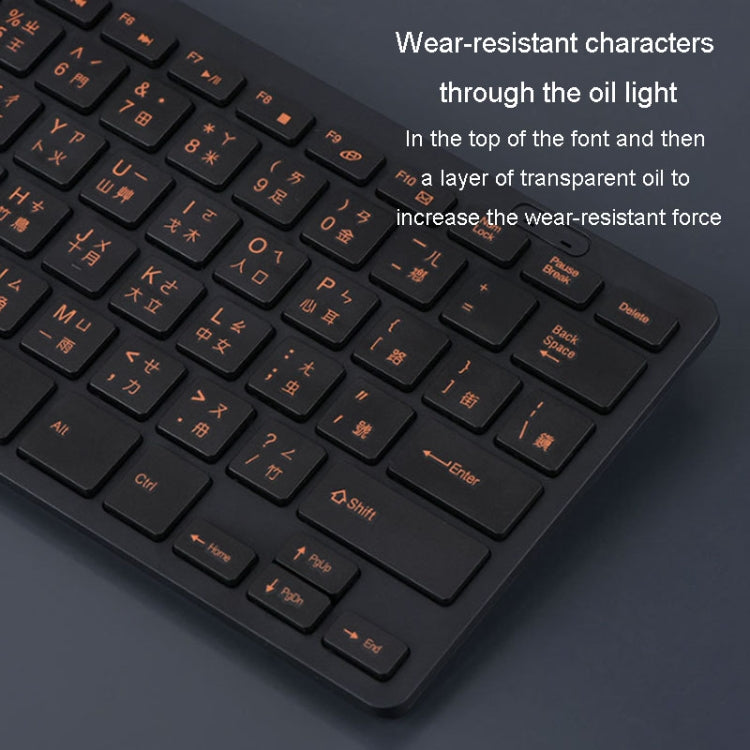 Cangjie Code Keyboard Traditional Chinese Annotated Wireless Keyboard 2.4G Wireless Connection Keyboard(Black) - Wireless Keyboard by PMC TechLife | Online Shopping South Africa | PMC TechLife