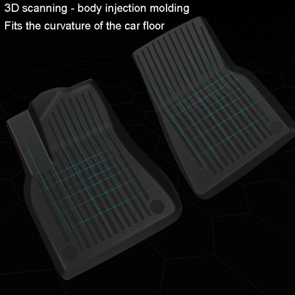 3pcs /Set For Tesla Model 3 TPE Injection Car Foot Mats Interior Accessories