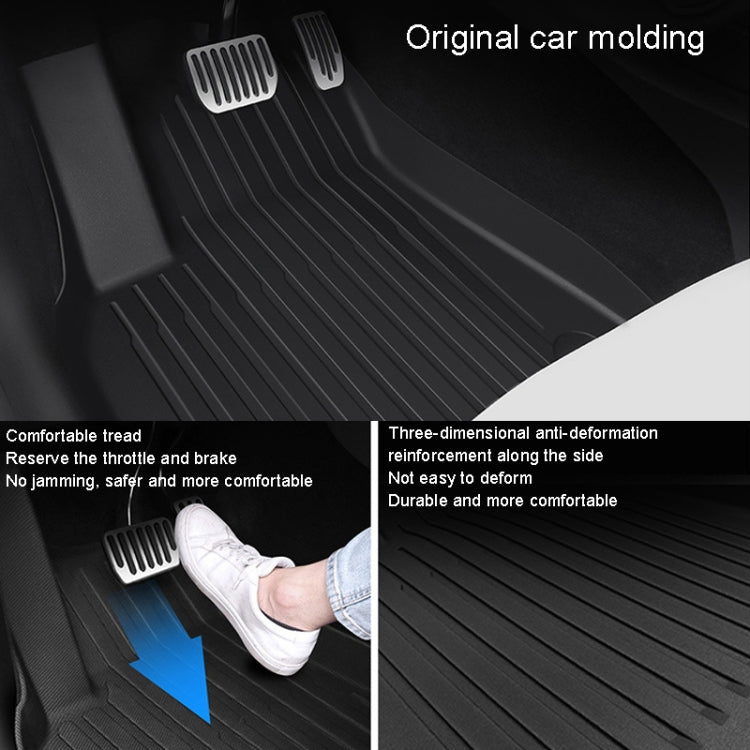 6pcs /Set For Tesla Model 3 Double Layer TPE Injection Car Foot Mats Interior Accessories - Seat Accessories by PMC TechLife | Online Shopping South Africa | PMC TechLife | Buy Now Pay Later Mobicred