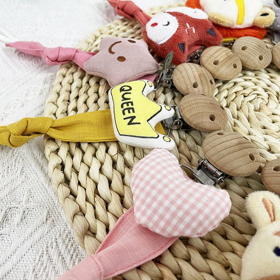 Animal Head Pacifier Chain Newborn Pacifier Clip, Style: Fox