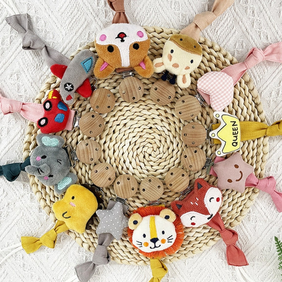 Animal Head Pacifier Chain Newborn Pacifier Clip, Style: Rabbit