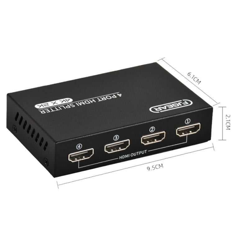 FJGEAR FJ-SM4K104 HD Audio/Video Splitter HDMI 1 In 4 Splitter(EU Plug)