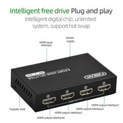 FJGEAR FJ-SM4K104 HD Audio/Video Splitter HDMI 1 In 4 Splitter(EU Plug)