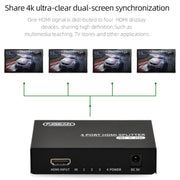 FJGEAR FJ-SM4K104 HD Audio/Video Splitter HDMI 1 In 4 Splitter(EU Plug)