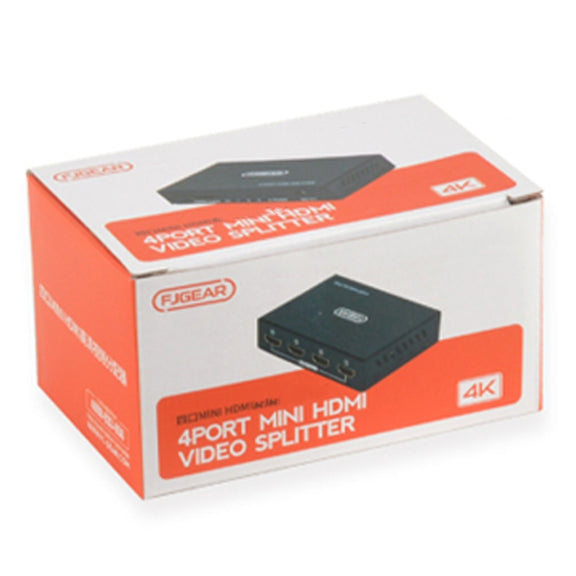 FJGEAR FJ-SM4K104 HD Audio/Video Splitter HDMI 1 In 4 Splitter(EU Plug)