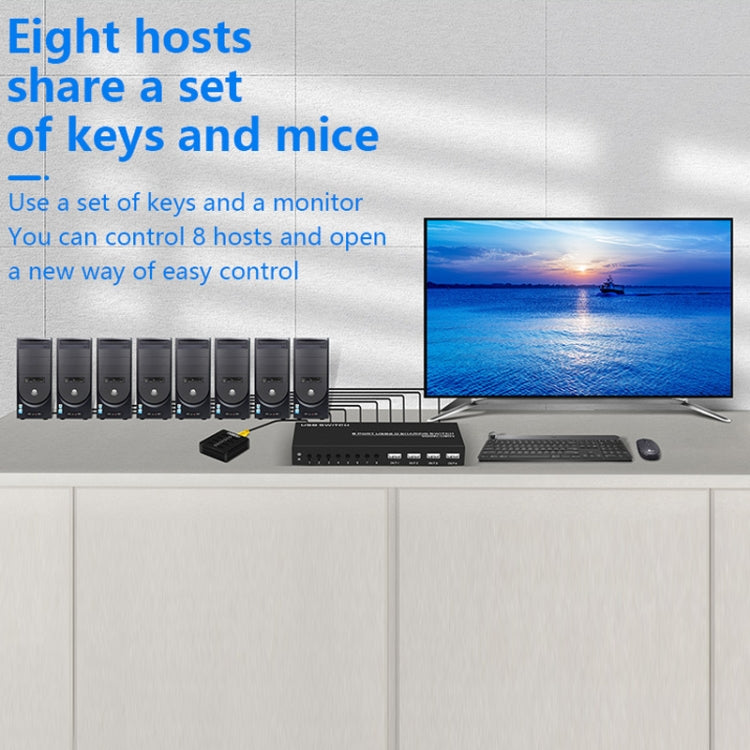 FJGEAR FJ-U804 8 In 4 Out USB2.0 Sharing Switch Extender - free shipping - PMC Jewellery - Order now!