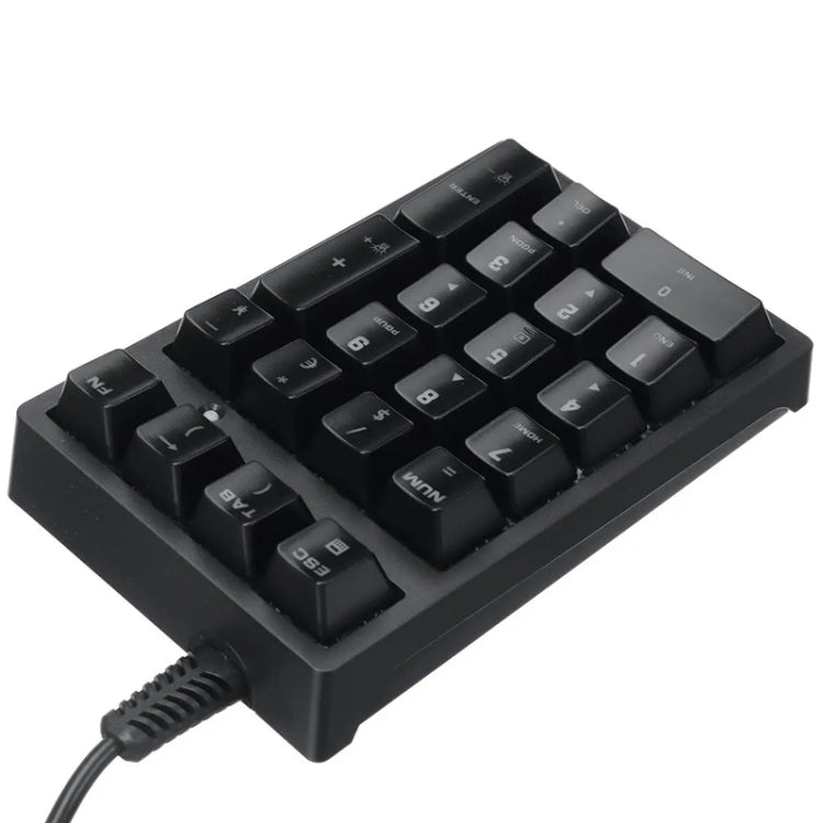 198I K21 Wired Mechanical Dightal Keyboard Multifunction Button RGB Backlight Office Keypad(Black) - free shipping - PMC Jewellery - Order now!