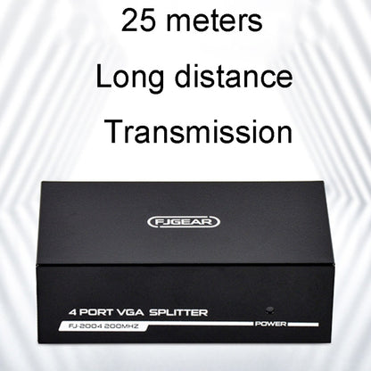 FJGEAR FJ-2004 VGA Splitter 1 In 4 Out Computer Vedio Output Splitter, EU Plug - free shipping - PMC Jewellery - Order now!