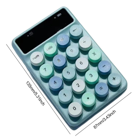 Q3 2.4G Mini Wireless Office Digital Keyboard Cash Register Financial Accounting Password Keypad(Blue)