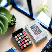 Q3 2.4G Mini Wireless Office Digital Keyboard Cash Register Financial Accounting Password Keypad(Blue)