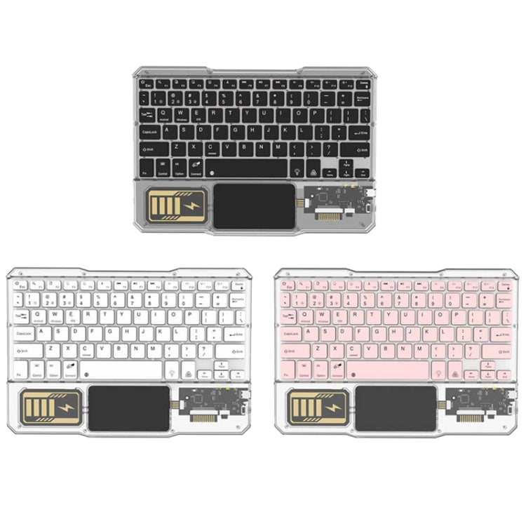 KB-333 RGB Backlit Wireless Bluetooth Keyboard Cell Phone Tablet Laptop Compatible Keypad(Pink) - Universal Keyboard by PMC TechLife | Online Shopping South Africa | PMC TechLife