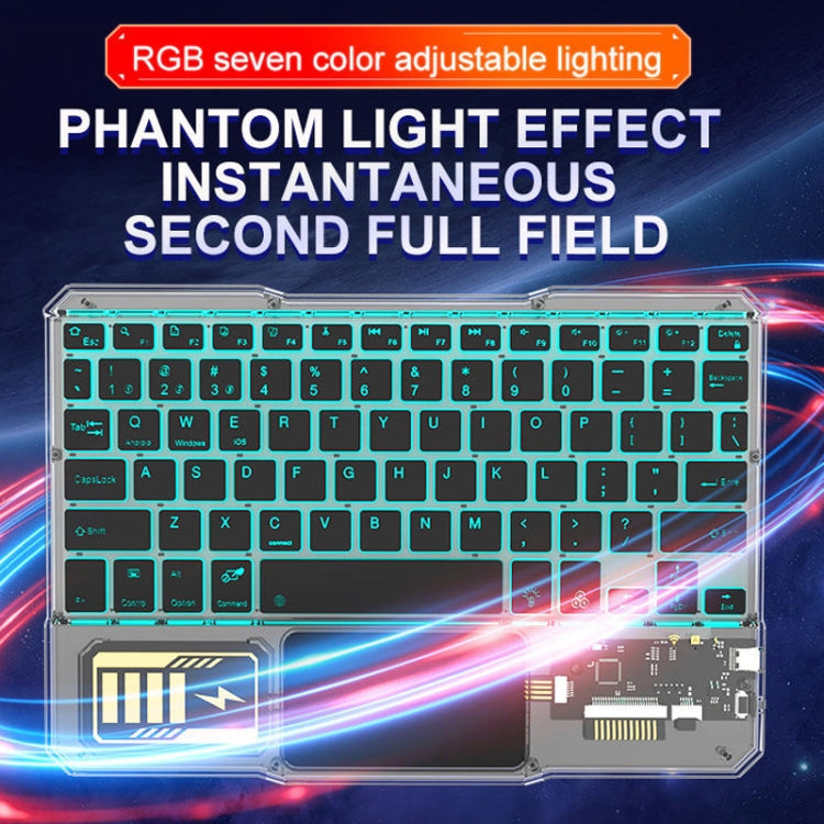 KB-333 RGB Backlit Wireless Bluetooth Keyboard Cell Phone Tablet Laptop Compatible Keypad(Pink) - Universal Keyboard by PMC TechLife | Online Shopping South Africa | PMC TechLife