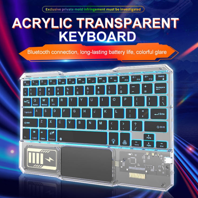 KB-333 RGB Backlit Wireless Bluetooth Keyboard Cell Phone Tablet Laptop Compatible Keypad(Black) - free shipping - PMC TechLife - Order now!