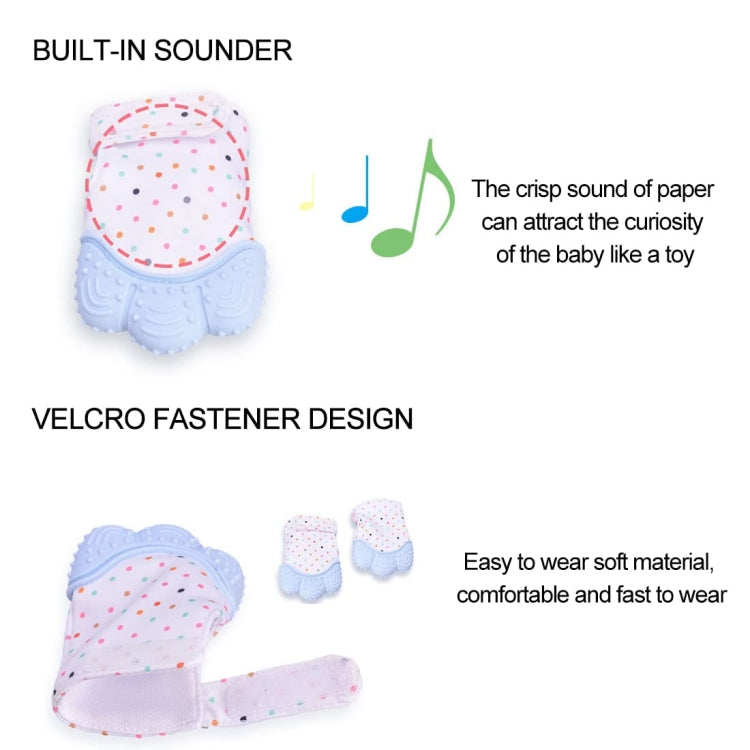 Baby Teething Gloves Anti-bite Silicone Teething Ring Toys(Green) - Baby Toys by PMC TechLife | Online Shopping South Africa | PMC TechLife