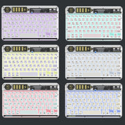 Transparent Lighting Bluetooth Keyboard 10 Inch Wireless Silent Keypad(White)