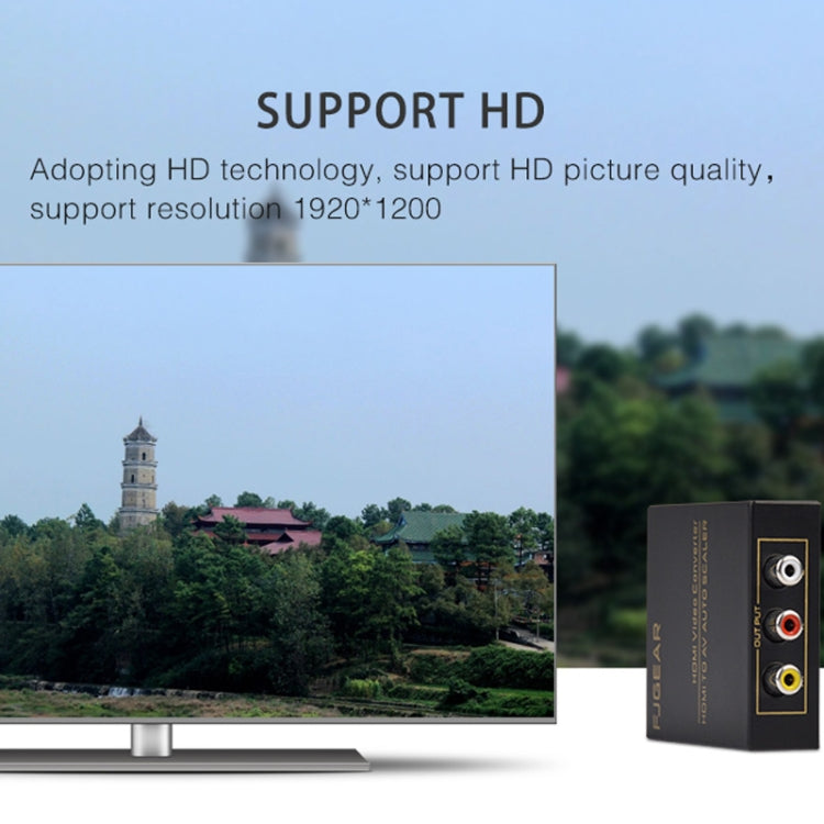 FJGEAR FJ-HA1308 HDMI To AV Converter Support NTSC PAL With Auto Screen Scaling - free shipping - PMC Jewellery - Order now!