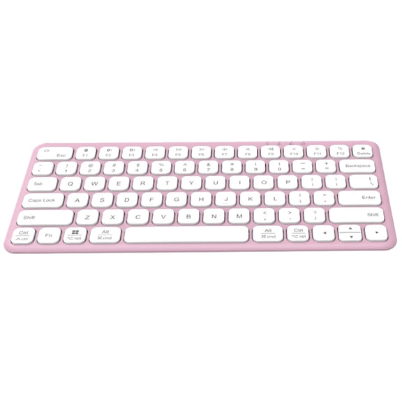 B087 2.4G Portable 78 Keys Dual Mode Wireless Bluetooth Keyboard And Mouse, Style: Keyboard Pink