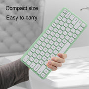 B087 2.4G Portable 78 Keys Dual Mode Wireless Bluetooth Keyboard And Mouse, Style: Keyboard Mouse Set Pink