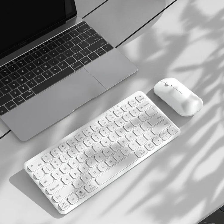 B087 2.4G Portable 78 Keys Dual Mode Wireless Bluetooth Keyboard And Mouse, Style: Keyboard Mouse Set Green