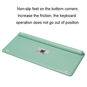 B087 2.4G Portable 78 Keys Dual Mode Wireless Bluetooth Keyboard And Mouse, Style: Keyboard Mouse Set Green