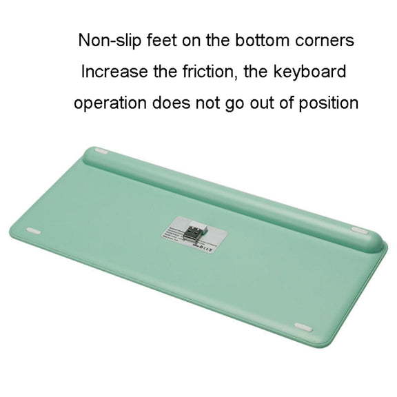 B087 2.4G Portable 78 Keys Dual Mode Wireless Bluetooth Keyboard And Mouse, Style: Keyboard Mouse Set Green