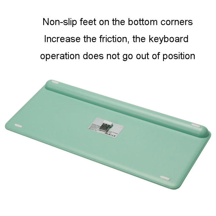 B087 2.4G Portable 78 Keys Dual Mode Wireless Bluetooth Keyboard And Mouse, Style: Keyboard Mouse Set Green