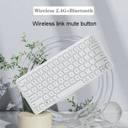 B087 2.4G Portable 78 Keys Dual Mode Wireless Bluetooth Keyboard And Mouse, Style: Keyboard Pink
