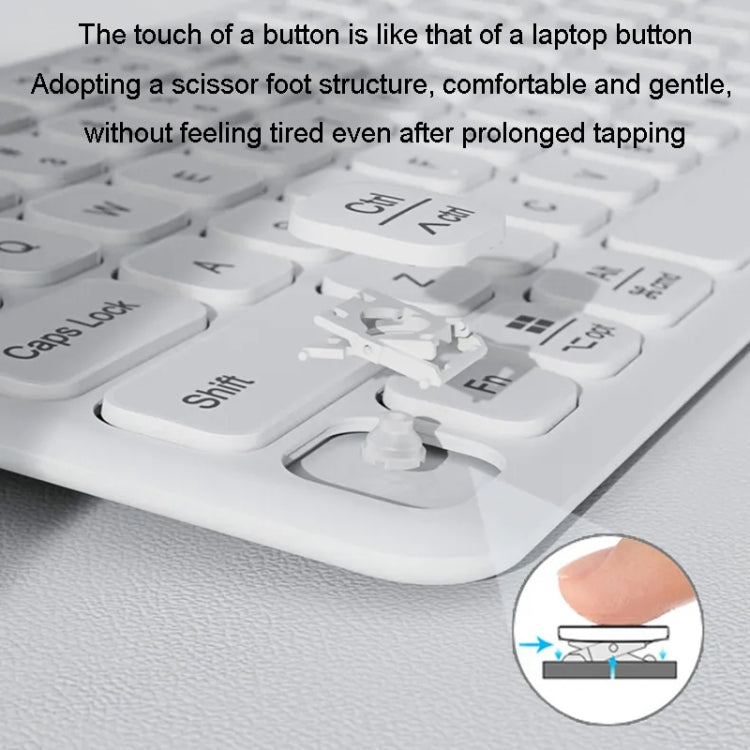 B087 2.4G Portable 78 Keys Dual Mode Wireless Bluetooth Keyboard And Mouse, Style: Keyboard Mouse Set Green
