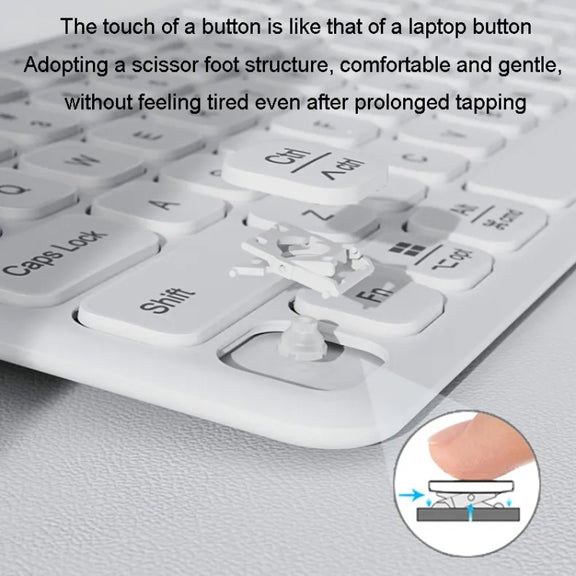 B087 2.4G Portable 78 Keys Dual Mode Wireless Bluetooth Keyboard And Mouse, Style: Keyboard Pink