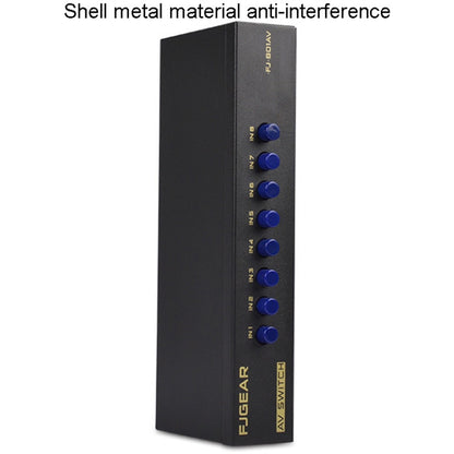FJGEAR FJ-801AV Audio Video Switcher 8 In 1 Out CVBS Switcher - free shipping - PMC Jewellery - Order now!