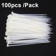 100pcs /Pack 8x300mm National Standard 7.6mm Wide Self-Locking Nylon Cable Ties Plastic Bundle Cable Ties(White) - Cable Organizer by PMC TechLife | Online Shopping South Africa | PMC TechLife | Buy Now Pay Later Mobicred
