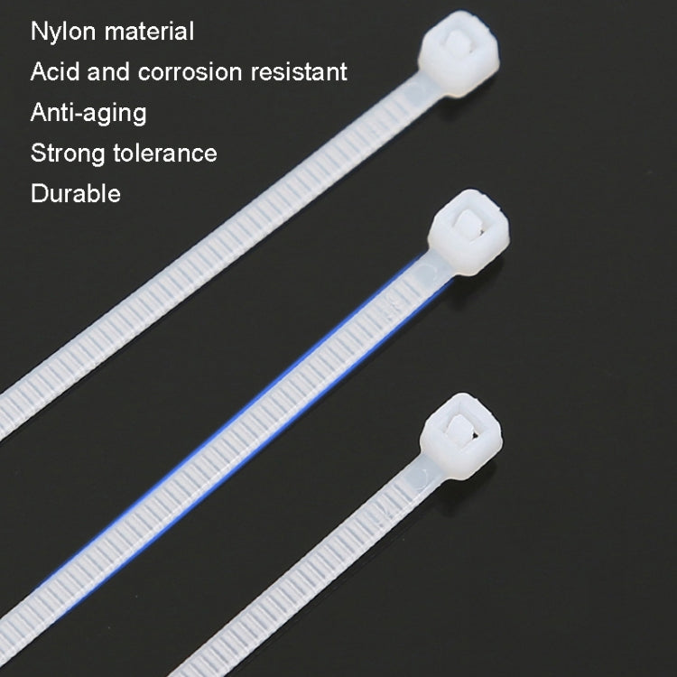 100pcs /Pack 8x500mm National Standard 7.6mm Wide Self-Locking Nylon Cable Ties Plastic Bundle Cable Ties(Black) - free shipping - PMC Jewellery - Order now!