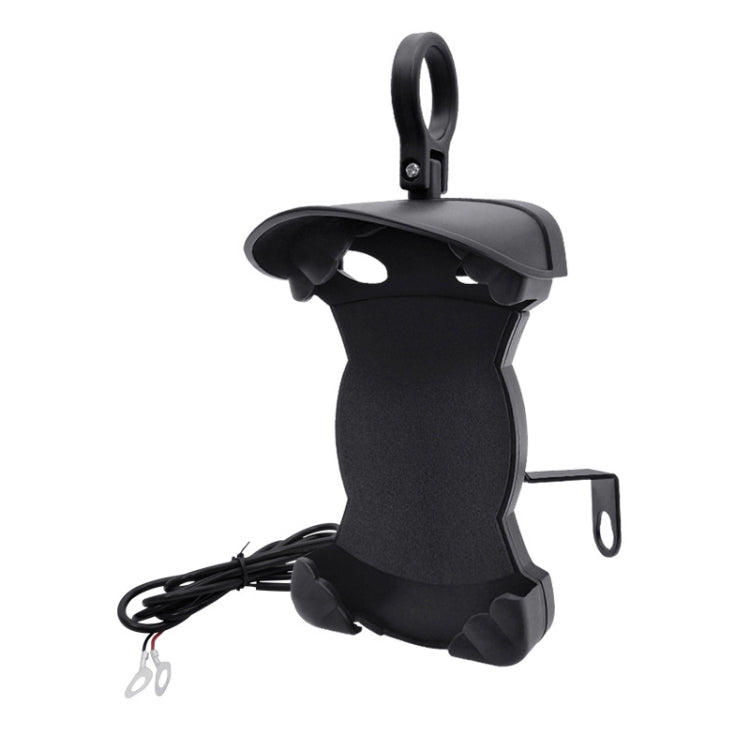 Motorcycle Sunshade Rainproof Mobile Phone Holder, Shape: Charging Mirror Holder 18W (QC3.0) - Holder by PMC TechLife | Online Shopping South Africa | PMC TechLife | Buy Now Pay Later Mobicred