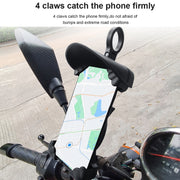 Motorcycle Sunshade Rainproof Mobile Phone Holder, Shape: Charging Handlebar Holder 5V-3.1A