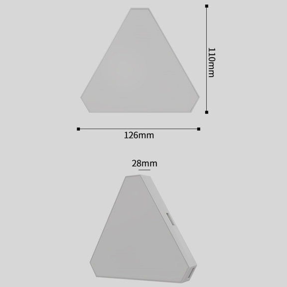 3pcs /Set Triangle Splicing Intelligent Sound Control Quantum Light Atmosphere Lighting With Remote Control, US Plug(Bluetooth Model)