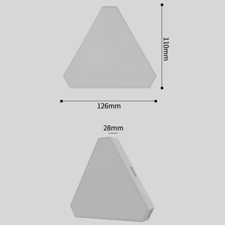3pcs /Set Triangle Splicing Intelligent Sound Control Quantum Light Atmosphere Lighting With Remote Control, US Plug(WiFi Model)