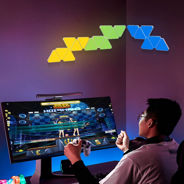 12pcs /Set Triangle Splicing Intelligent Sound Control Quantum Light Atmosphere Lighting With Remote Control, US Plug(WiFi Model) - Novelty Lighting by PMC TechLife | Online Shopping South Africa | PMC TechLife | Buy Now Pay Later Mobicred