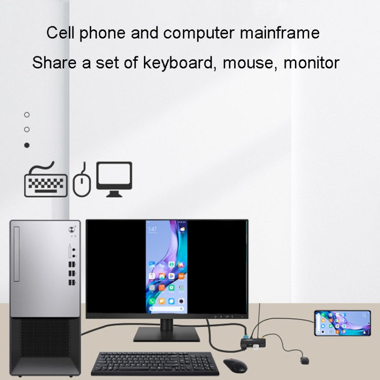 FJGEAR FJ-TYH201 Type-C / HDMI KVM Switch With Desktop Controller - free shipping - PMC Jewellery - Order now!