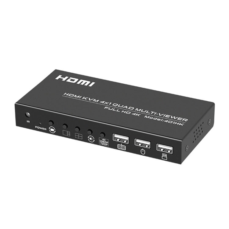 FJGEAR FJ-401HK 4 Ports HDMI KVM Video Splitter With IR Remote Controller - free shipping - PMC Jewellery - Order now!