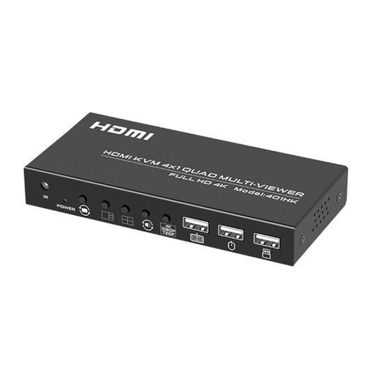 FJGEAR FJ-401HK 4 Ports HDMI KVM Video Splitter With IR Remote Controller - free shipping - PMC Jewellery - Order now!