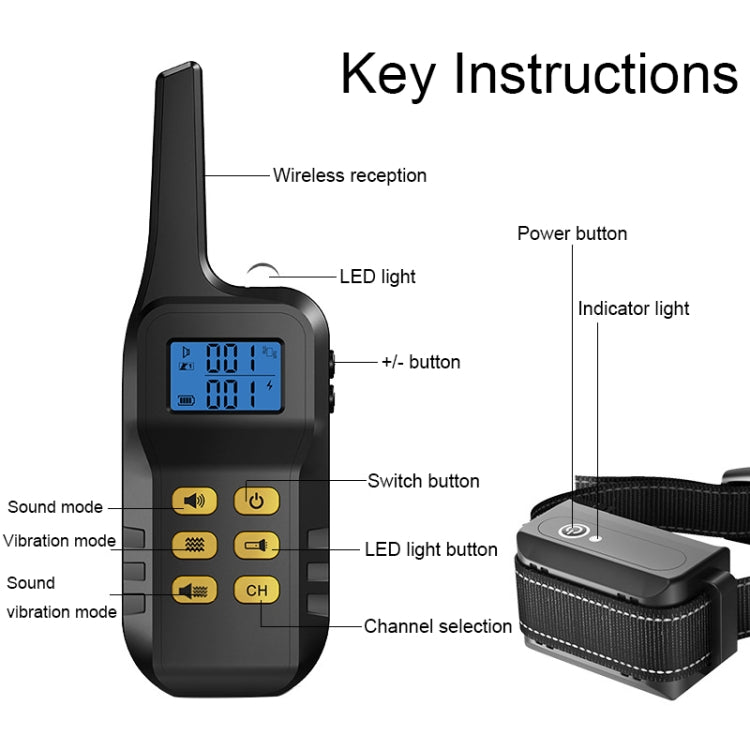 Dog Training Device Automatic Bark Stopper Dog Training Electronic Collar, Style: For-Two-Dog(Yellow) - free shipping - PMC TechLife - Order now!