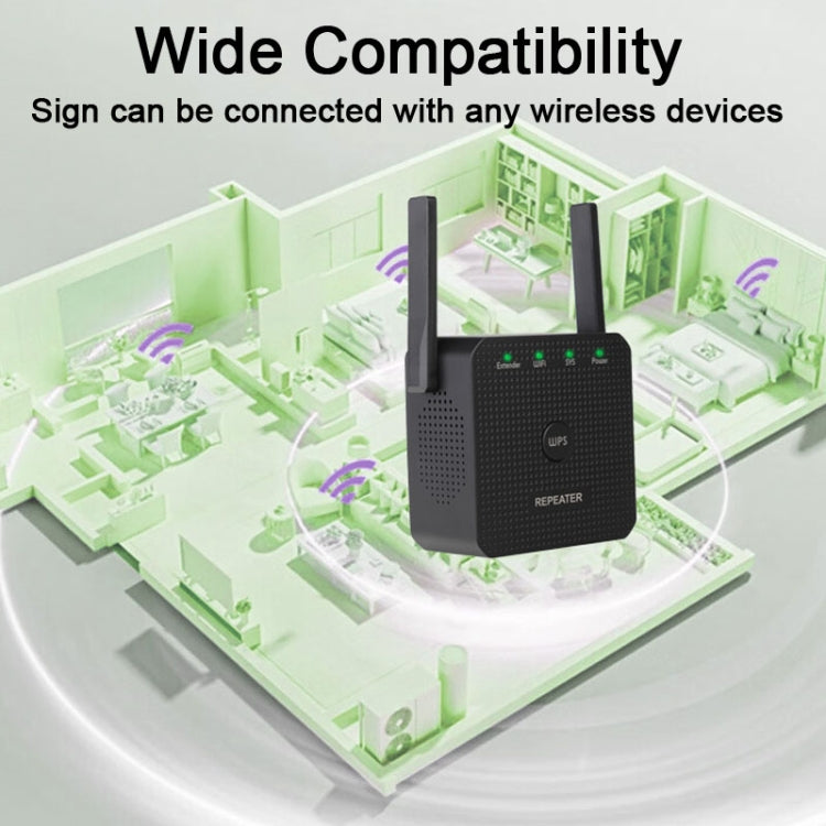 2.4G 300M Wifi Repeater Wifi Extender Wifi Amplifier With 1 LAN Port US Plug - Broadband Amplifiers by PMC Jewellery | Online Shopping South Africa | PMC Jewellery | Buy Now Pay Later Mobicred