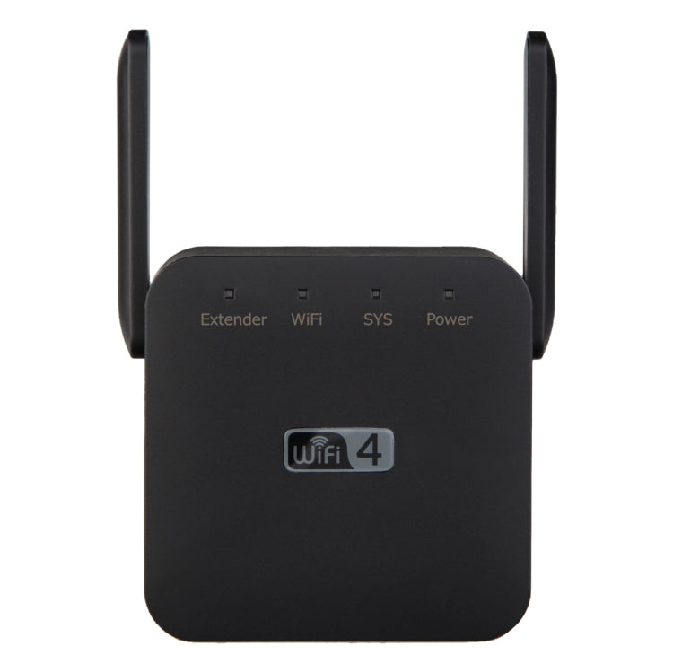 2.4G 300M Wi-Fi Amplifier Long Range WiFi Repeater Wireless Signal Booster EU Plug Black - Broadband Amplifiers by PMC TechLife | Online Shopping South Africa | PMC TechLife